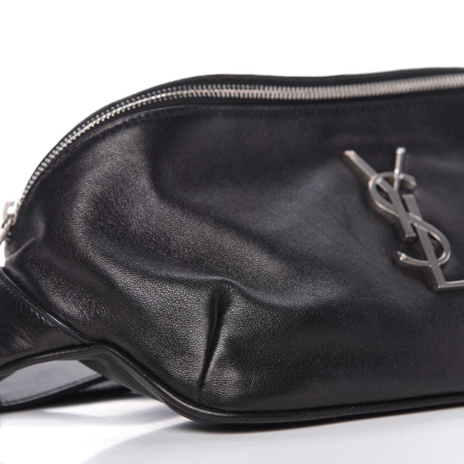Saint Laurent Calfskin Monogram Belt Bag Black 6 of 10