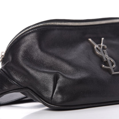 Saint Laurent Calfskin Monogram Belt Bag Black 6 of 10