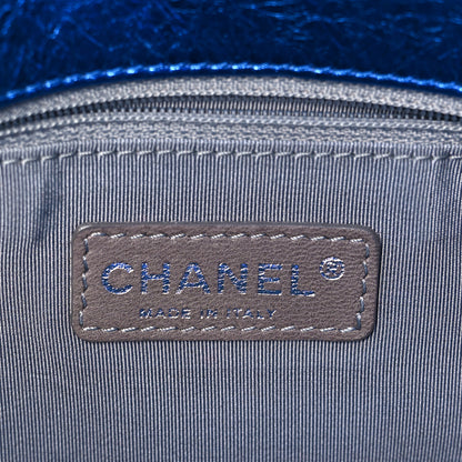 Chanel Metallic Cracked Calfskin Modern Chain Flap Bag Blue 6 of 11