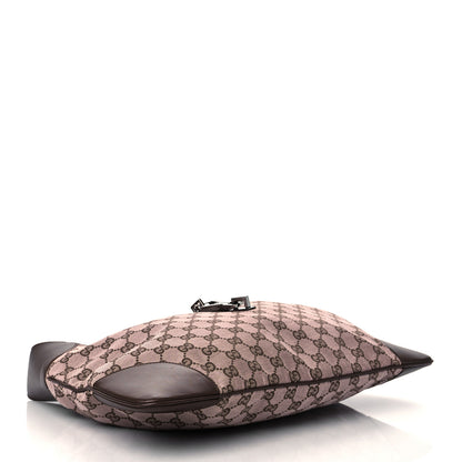 Gucci Monogram Lobster Clasp Jackie O Hobo Brown 4 of 10