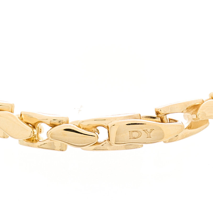 David Yurman 18K Yellow Gold 5mm Fluted Chain Bracelet 3 of 3