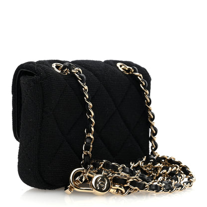 Chanel Jersey Quilted Belt Bag Black 3 of 11