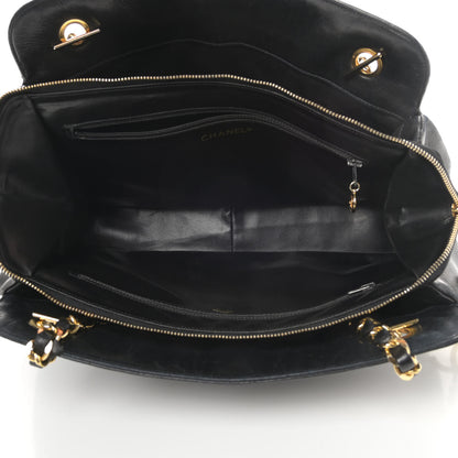 Chanel Lambskin Quilted Shopping Tote Black 5 of 18