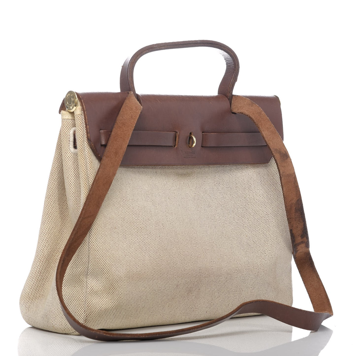 Toile Vache Calfskin Herbag 30 PM Natural