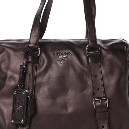 Prada Vitellino Mordo Bauletto Tote Antico Mordore 11 of 11