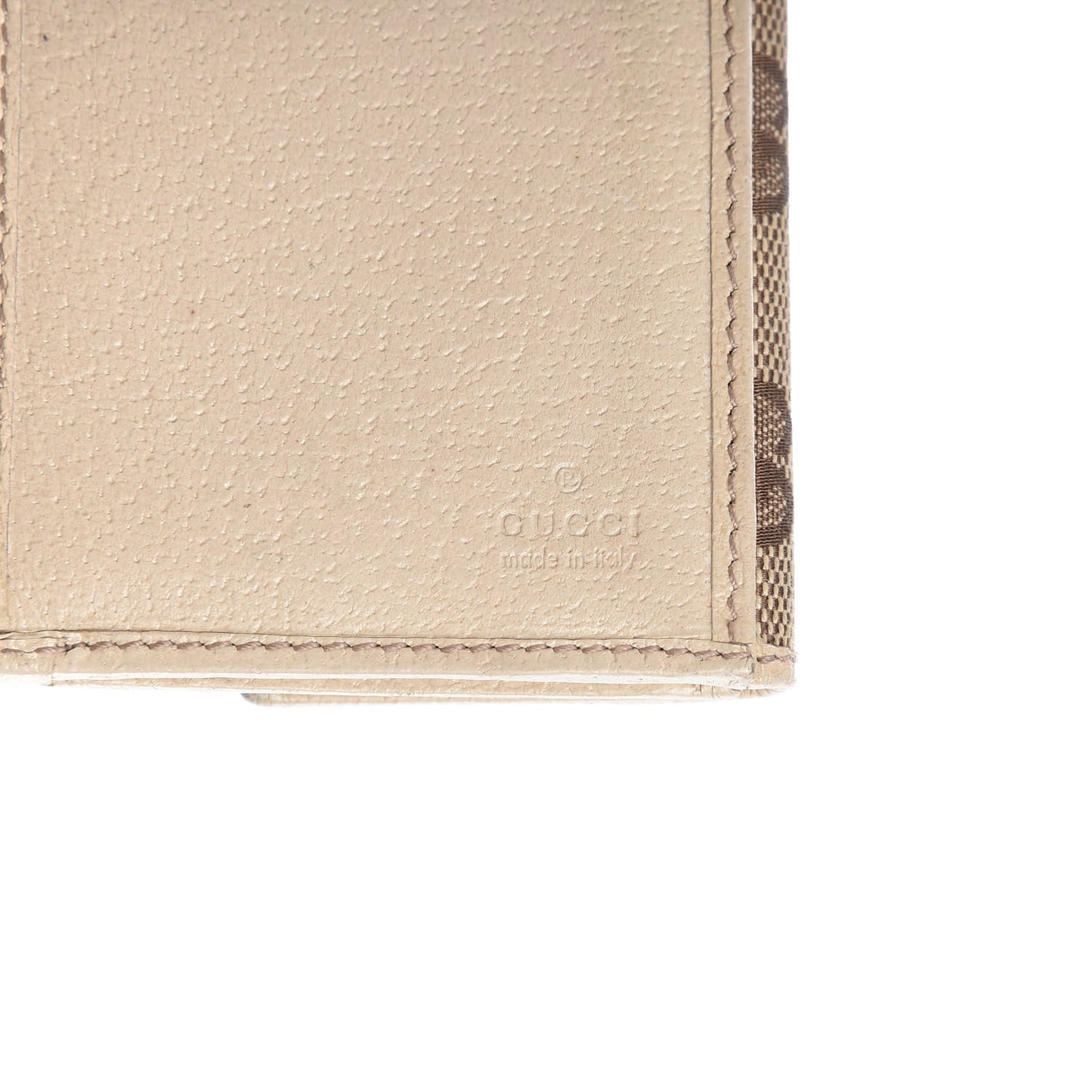 Monogram Metal Bar Continental Flap Wallet Off White