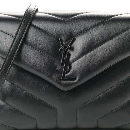 Saint Laurent Calfskin Y Quilted Monogram Toy Loulou Crossbody Bag Black 8 of 11
