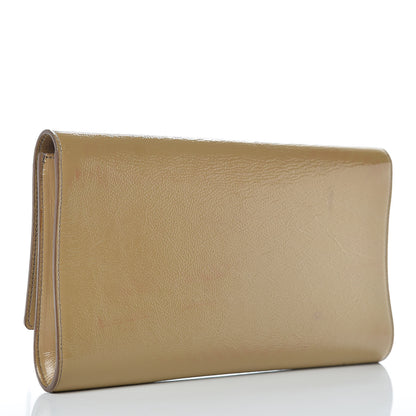 Saint Laurent Textured Patent Calfskin Monogram Large Belle De Jour Clutch Beige 3 of 15