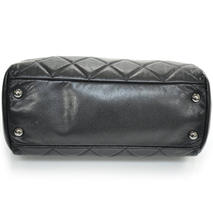 Chanel Caviar Quilted Large Cells Shopping Tote Black 4 of 11