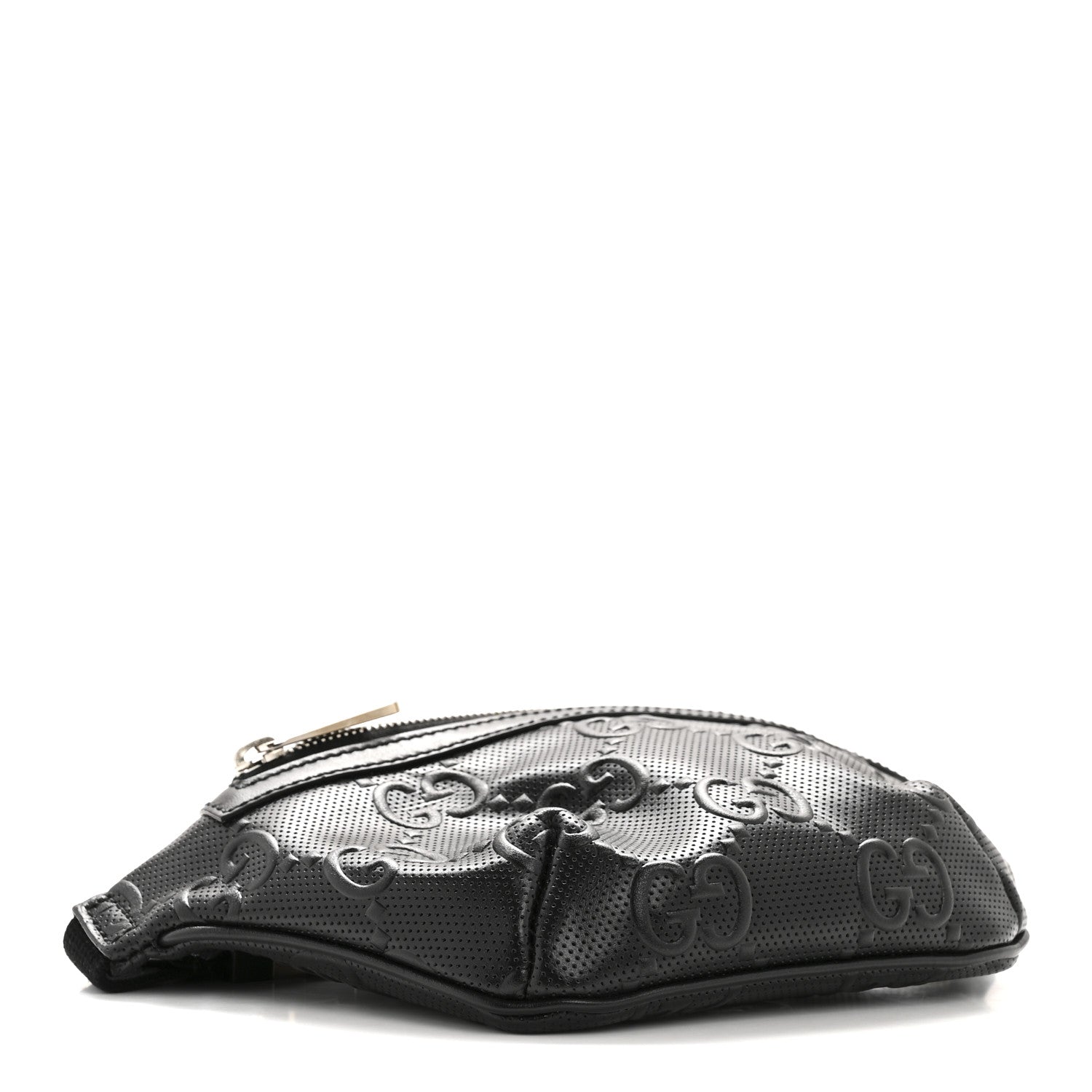 Gucci Calfskin GG Tennis Embossed Belt Bag Black 4 of 12