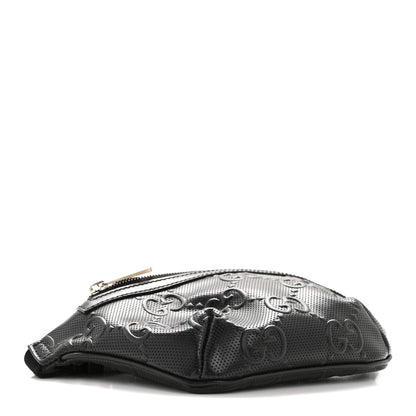 Gucci Calfskin GG Tennis Embossed Belt Bag Black 4 of 12