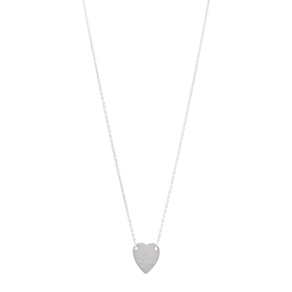 Gucci Sterling Silver Trademark Heart Pendant Necklace 1 of 6