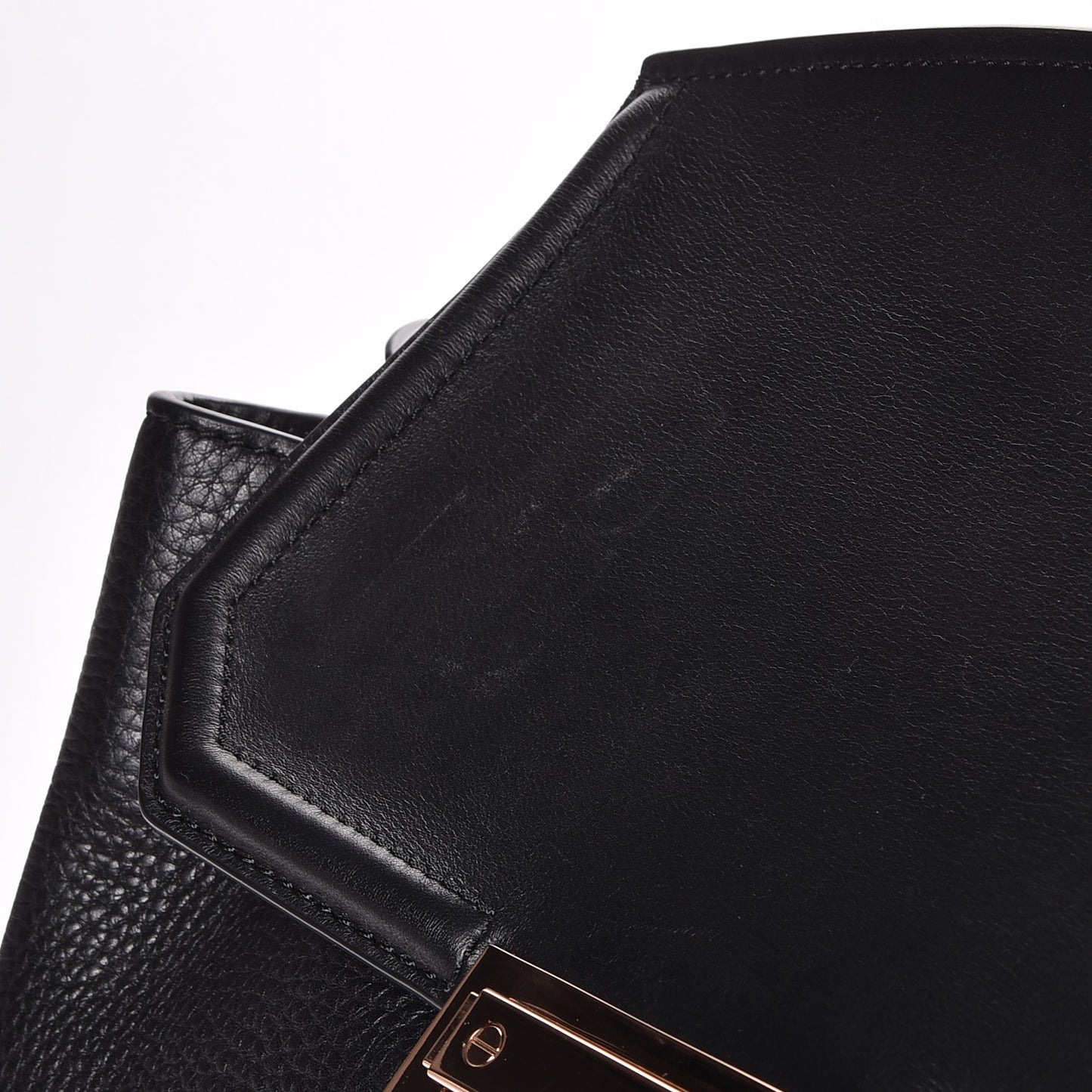 Pebbled Calfskin Prisma Skeletal Backpack Black Rose Gold Hardware