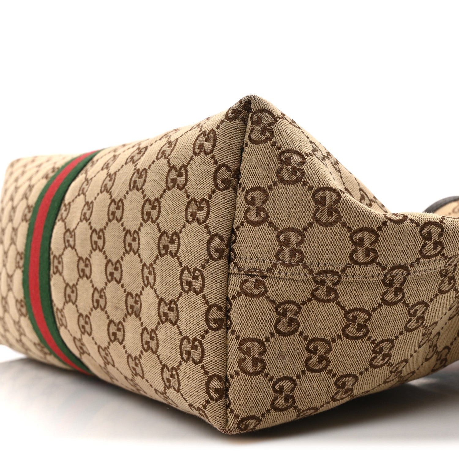Gucci GG Monogram Web Large Giglio Tote Beige Brown 11 of 12
