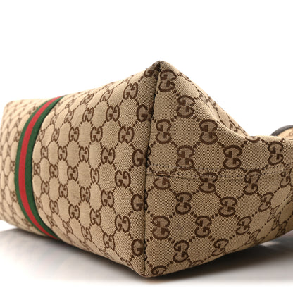Gucci GG Monogram Web Large Giglio Tote Beige Brown 11 of 12