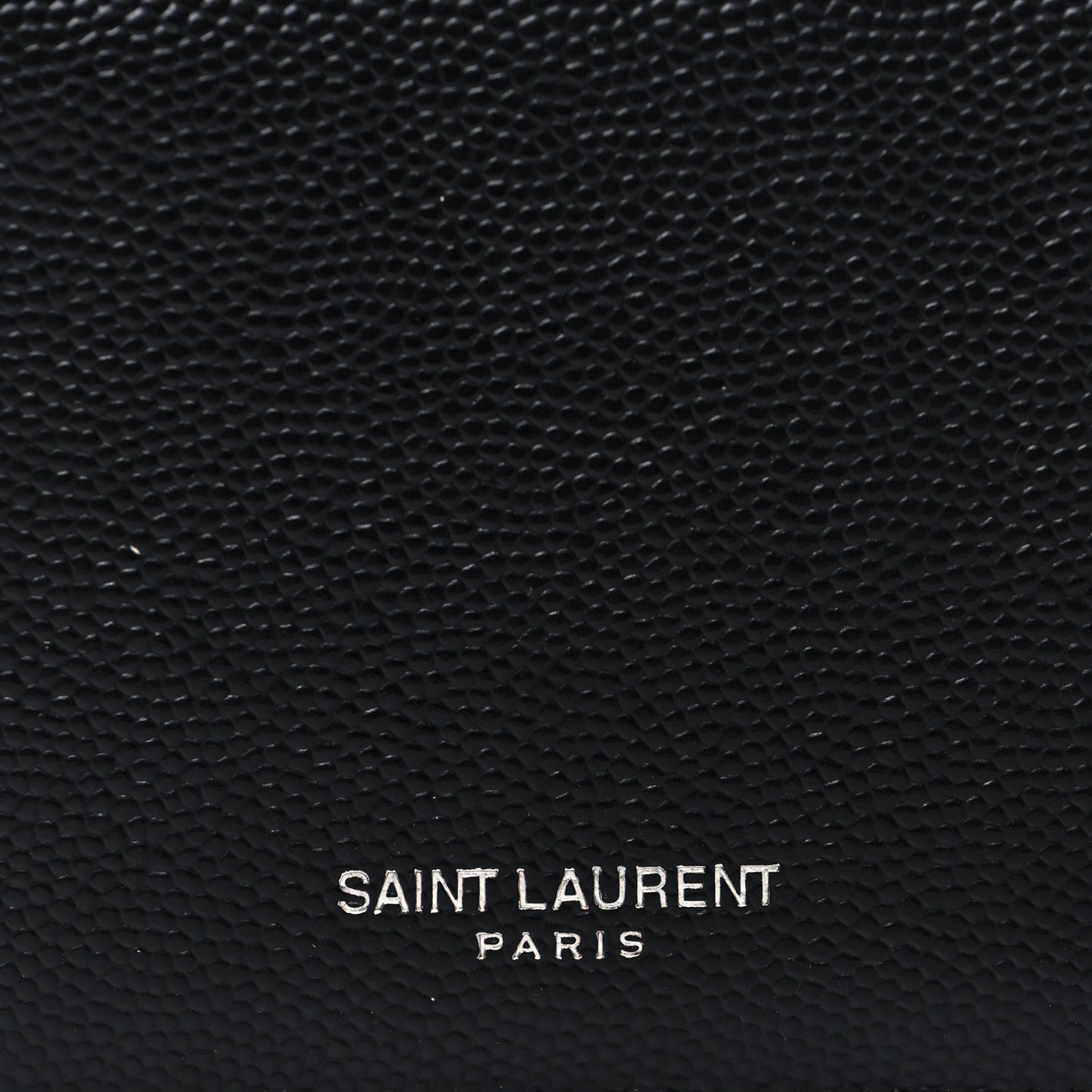 Grained Calfskin 5 Fragments Zip Pouch Card Holder Black