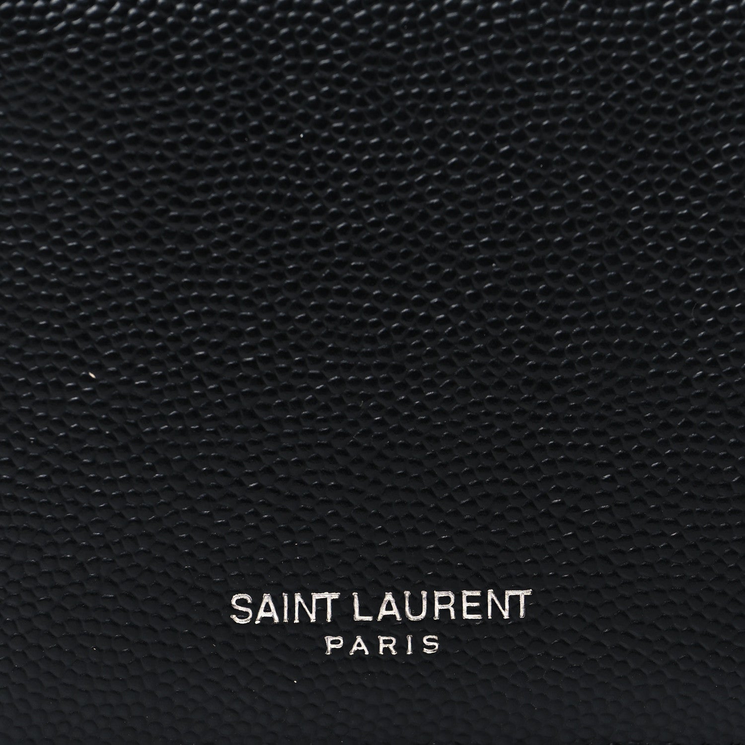 Saint Laurent Grained Calfskin 5 Fragments Zip Pouch Card Holder Black 8 of 8
