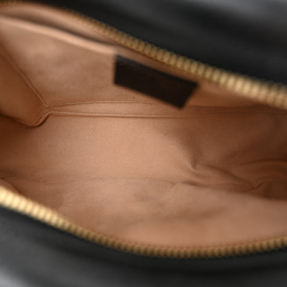 Gucci Monogram Matelasse Diagonal Small GG Marmont Chain Shoulder Bag Beige Black 5 of 10