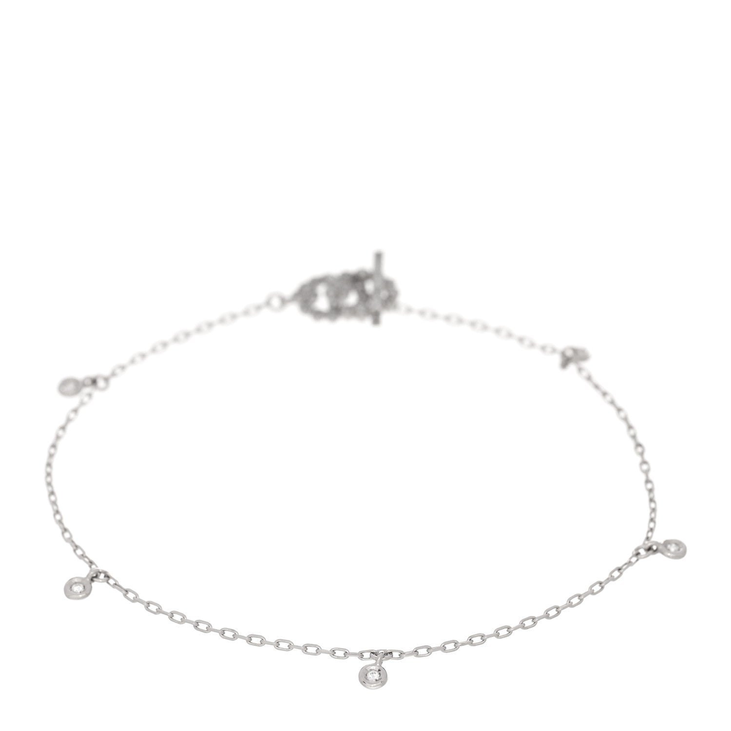 Gucci 18K White Gold Diamond GG Running Bracelet 2 of 3
