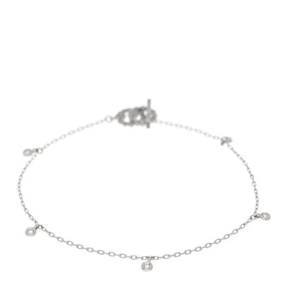 Gucci 18K White Gold Diamond GG Running Bracelet 2 of 3