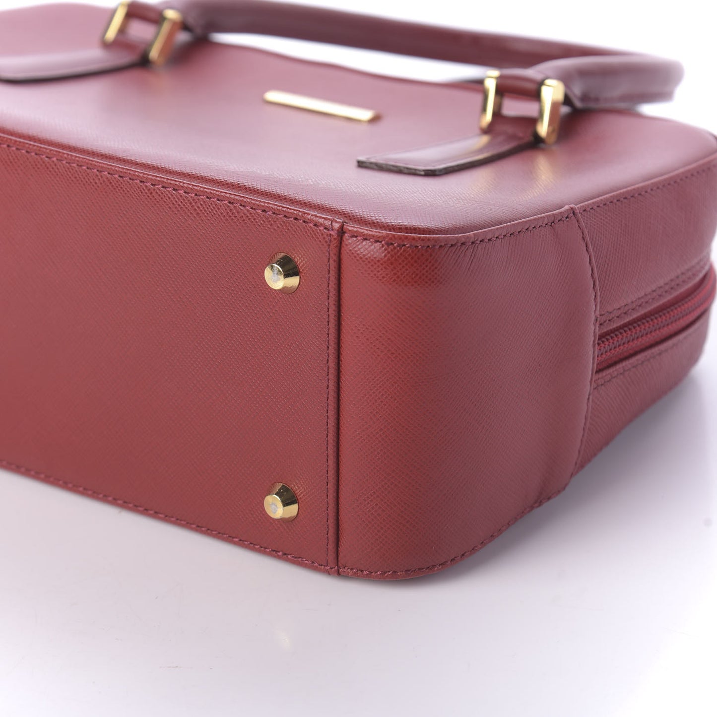 Textured Calfskin Tote Red