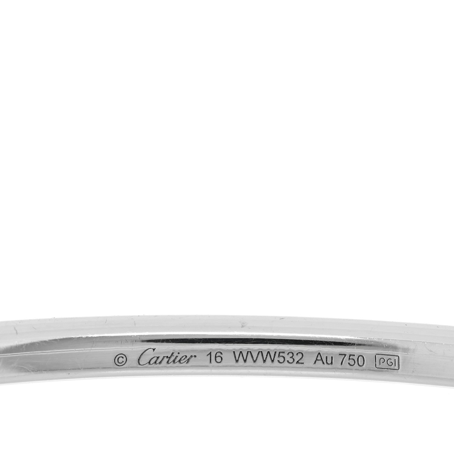 Cartier 18K White Gold Diamond Etincelle de Cartier Bangle Bracelet 16 3 of 4