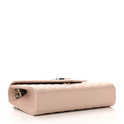 Saint Laurent Grain De Poudre Textured Mixed Matelasse Medium Triquilt Monogram Satchel Marble Pink 4 of 11