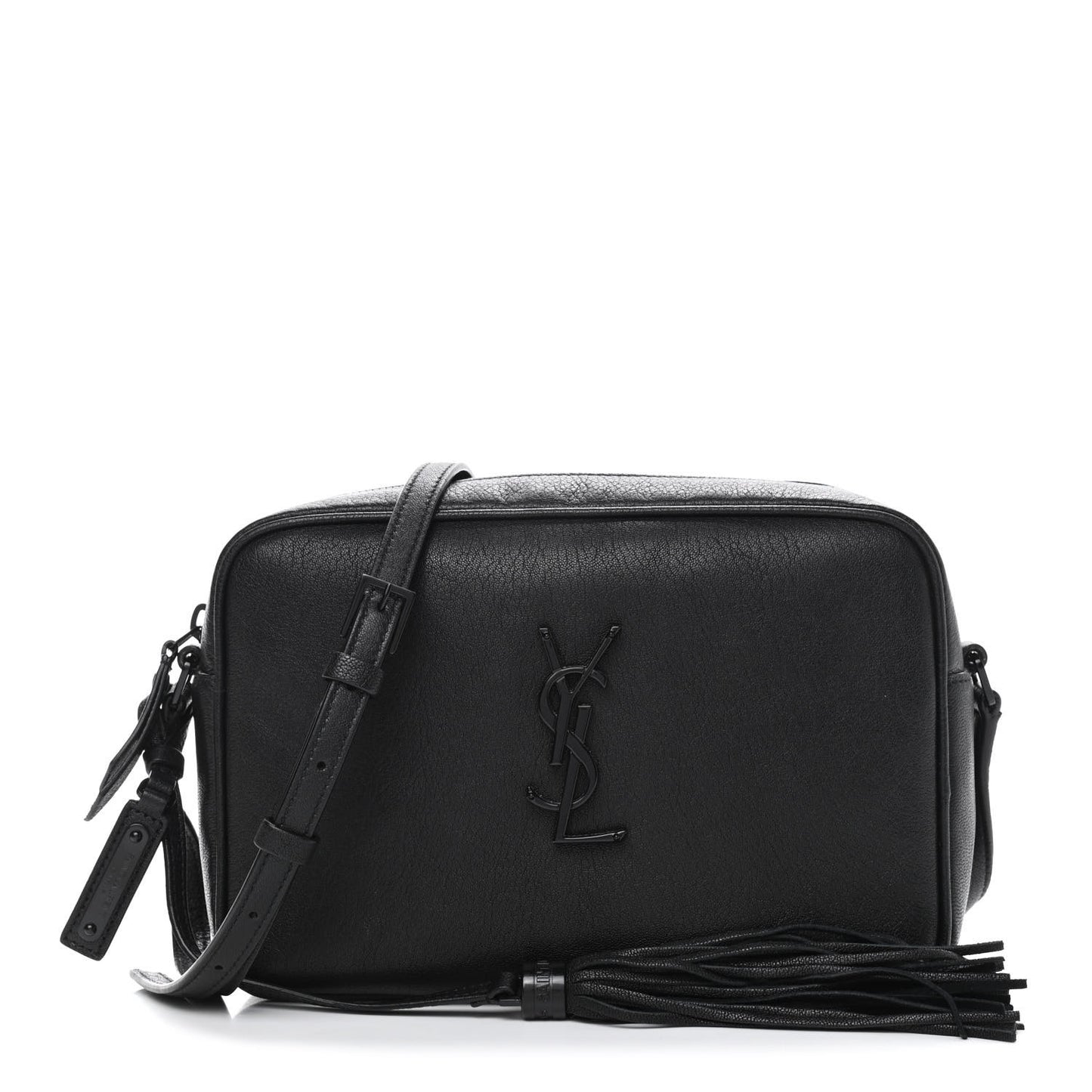 Lambskin Monogram Small Lou Camera Bag Black