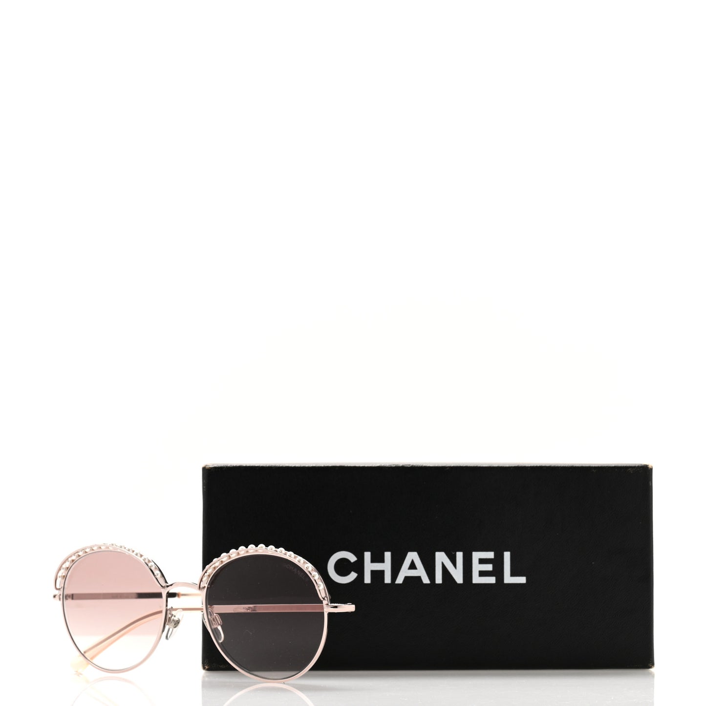 Round Pearl Sunglasses 4247-H Pink Gold
