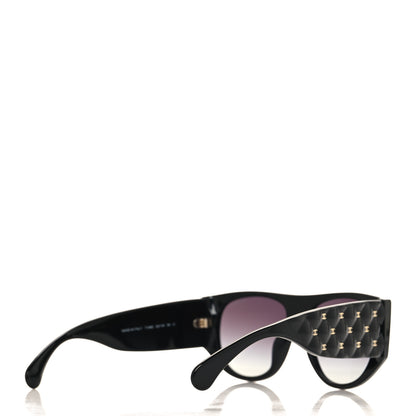 Chanel Acetate Quilted CC Pilot Sunglasses 71465 Black 4 of 7