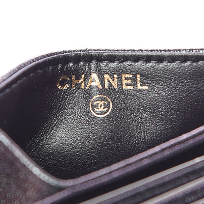 Chanel Iridescent Caviar Quilted Gusseted Card Holder Black 6 of 9