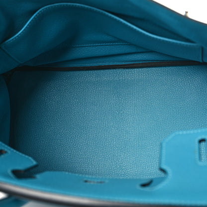 Hermes Chevre de Coromandel Birkin 30 Turquoise 5 of 13