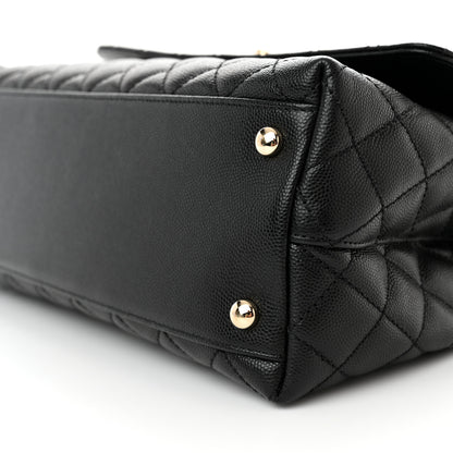 Chanel Caviar Quilted Small Coco Handle Flap Black 10 of 16