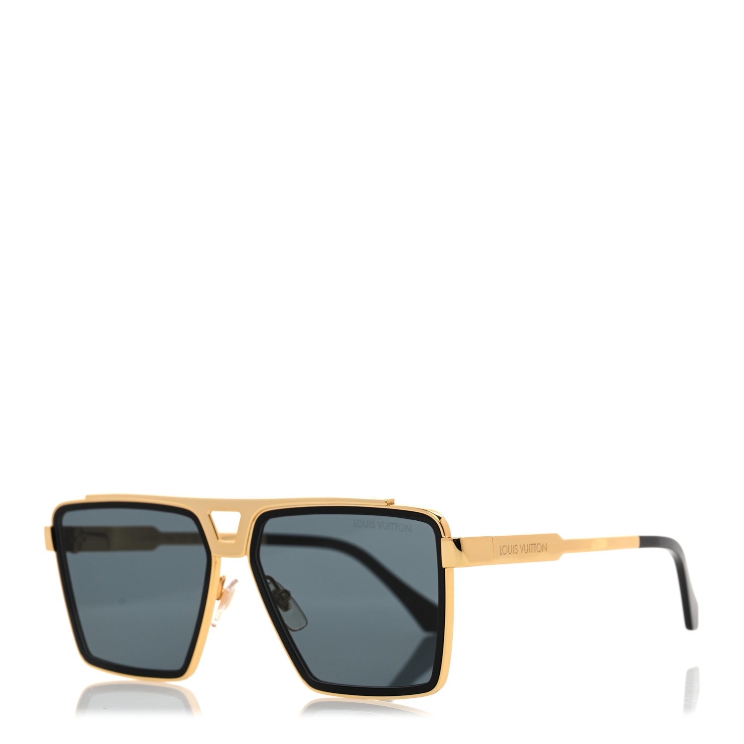 Louis Vuitton Metal 1.1 Evidence Z1584U Sunglasses Gold 1 of 8