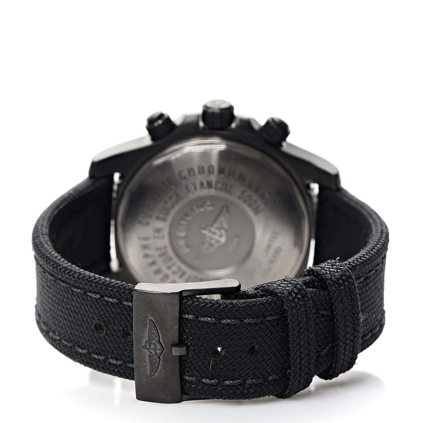 Black Steel Nylon 44mm SuperOcean II Chronograph Automatic Watch Black M13341