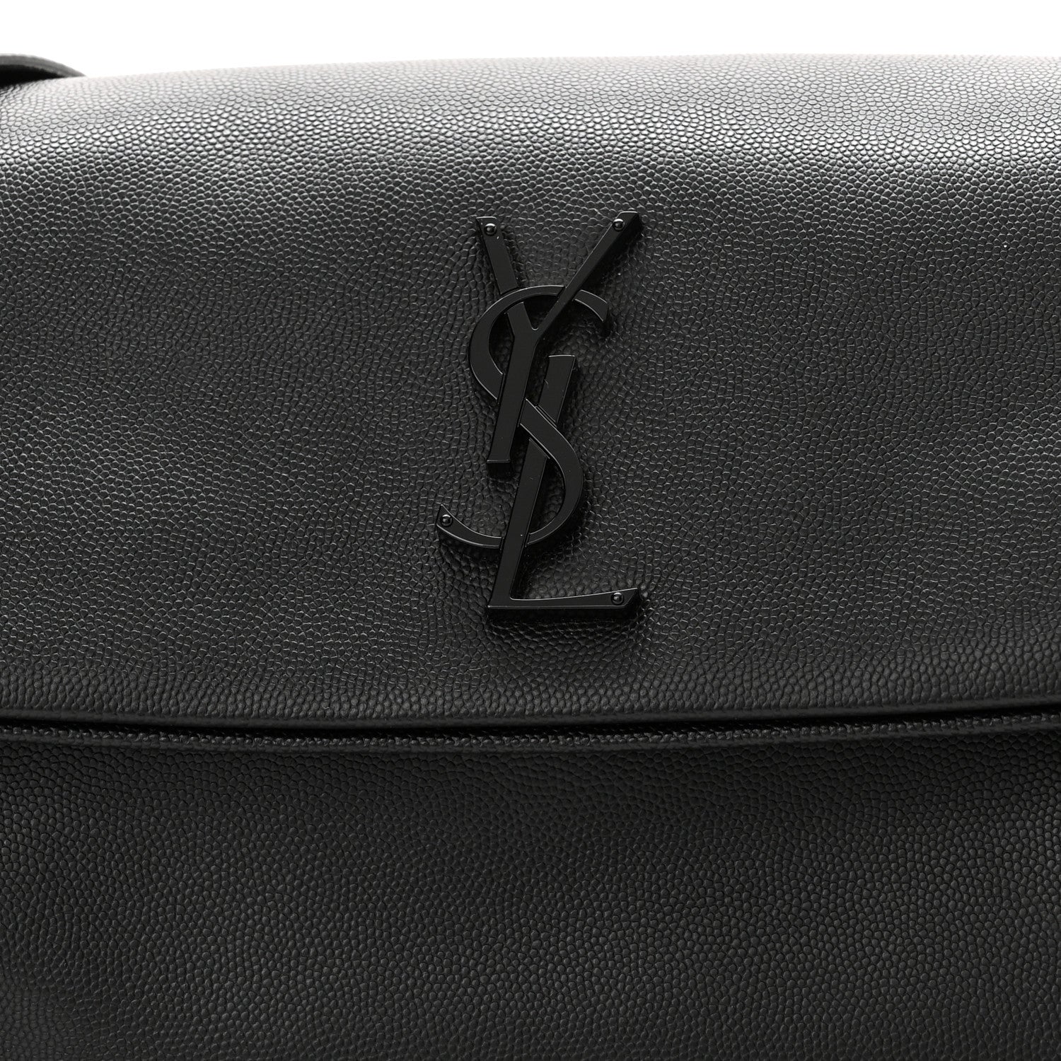 Saint Laurent Grain De Poudre Medium West Hollywood Monogram Fold-Over Black 9 of 12