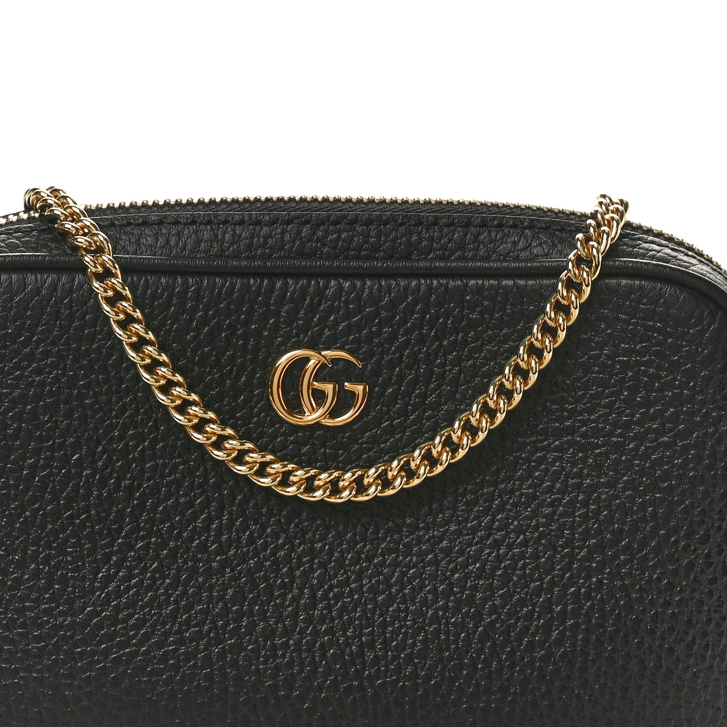 Gucci Dollar Calfskin Super Mini GG Marmont Chain Shoulder Bag Black 8 of 10