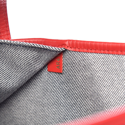 Louis Vuitton Denim Damier Monogram Patchwork Neverfull Blue Rouge 8 of 11