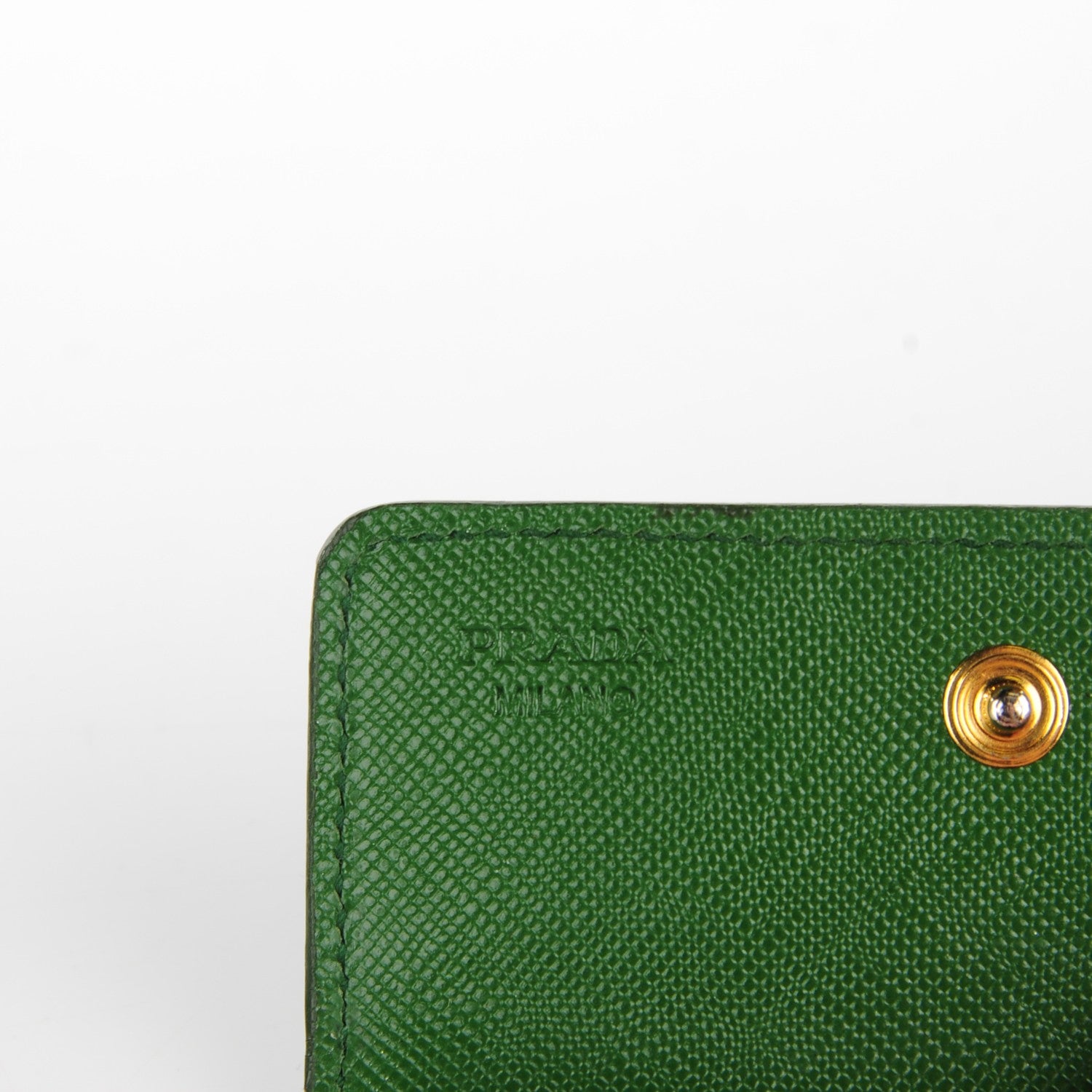 Prada Saffiano Card Holder Larice 6 of 8