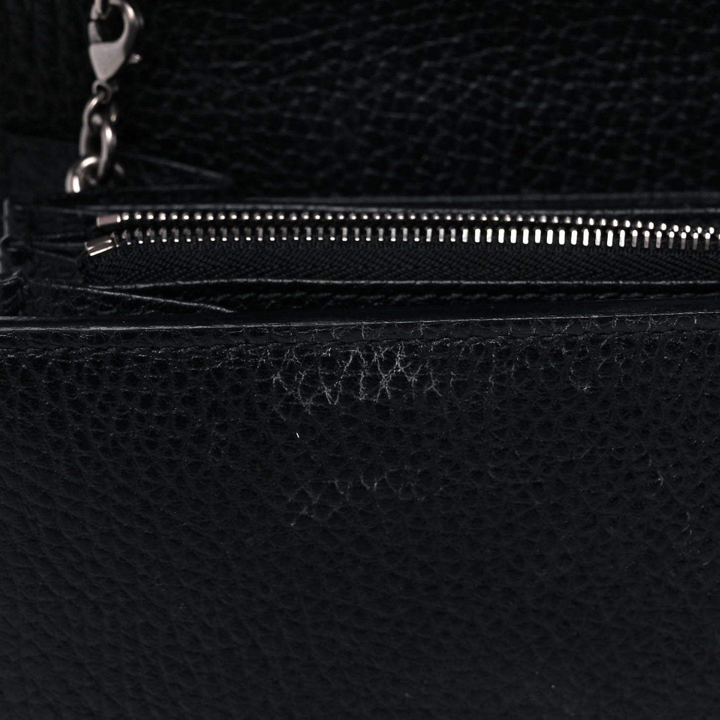 Calfskin Mini Dionysus Chain Wallet Black