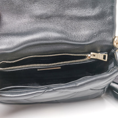 Prada Nappa Re-Nylon Triangle Quilted Patchwork System Flap Shoulder Bag Black 5 of 9