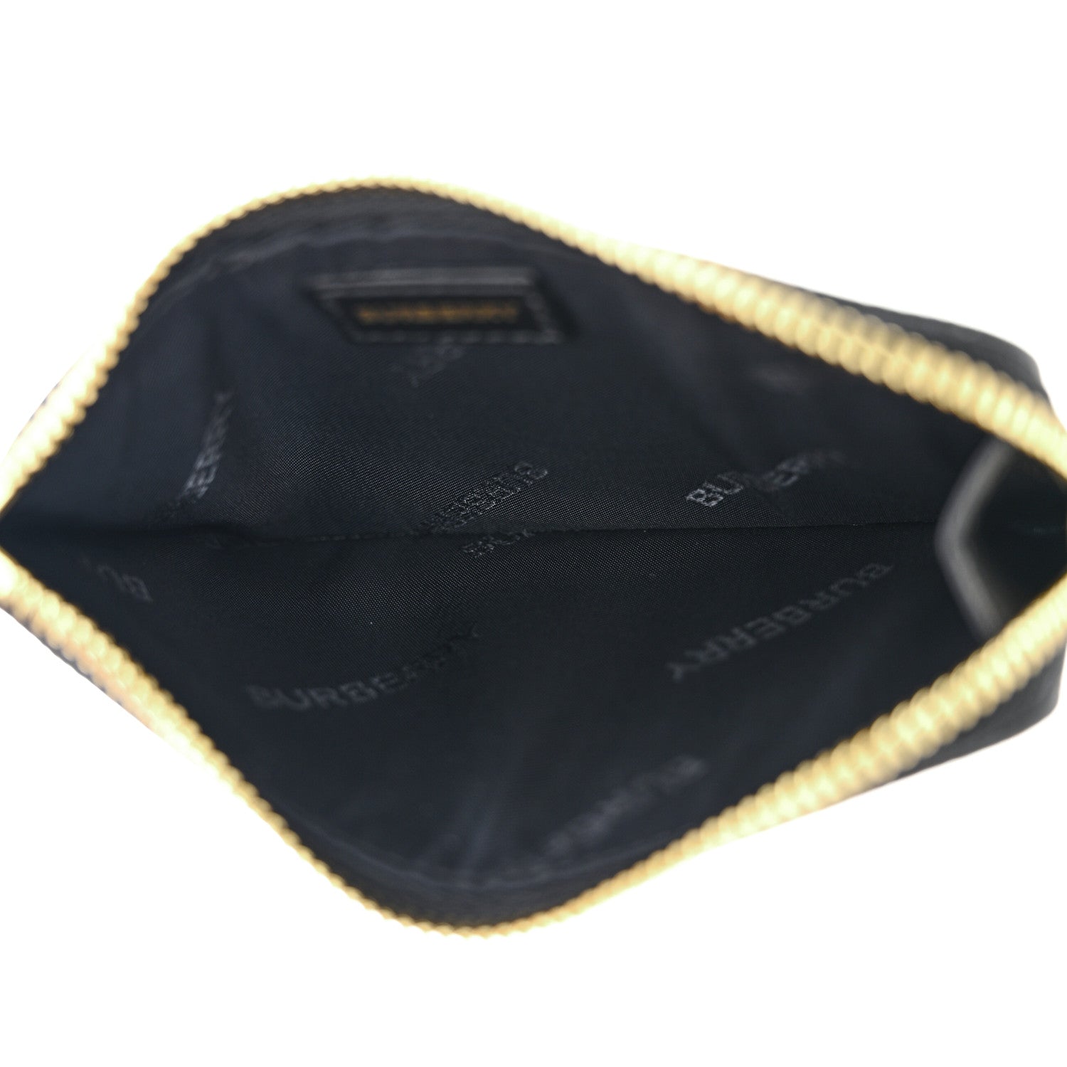 Burberry Check Calfskin Zip Card Case Holder Black 5 of 10