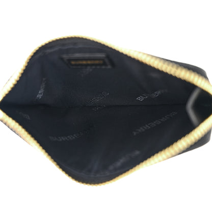 Burberry Check Calfskin Zip Card Case Holder Black 5 of 10