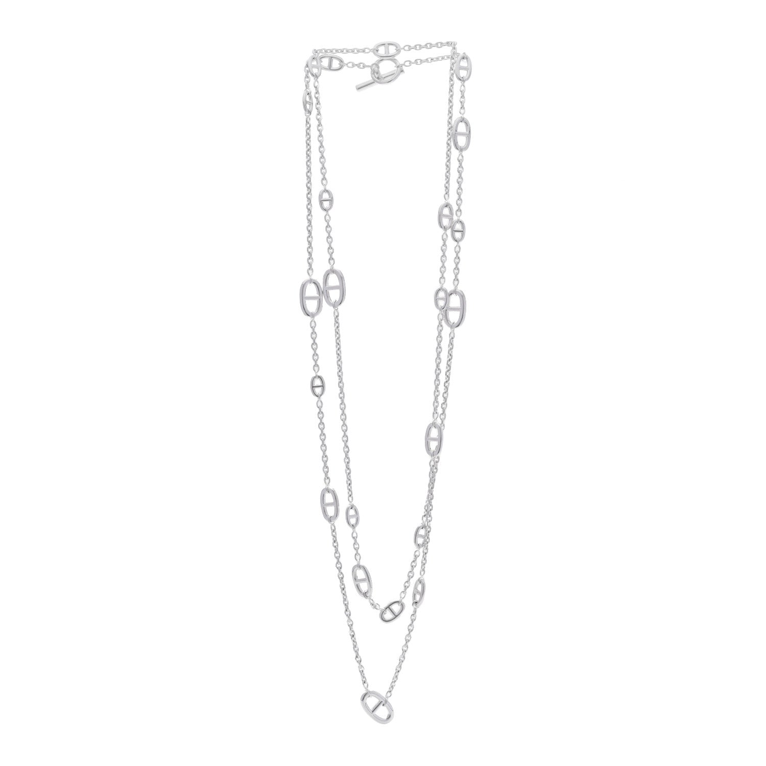 Hermes Sterling Silver Farandole Necklace 160 3 of 6