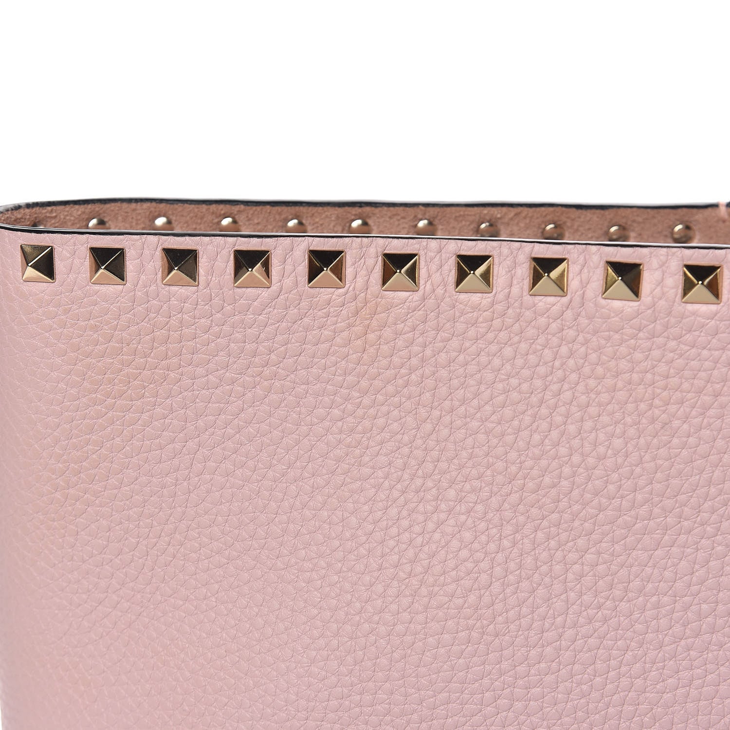 Valentino Garavani Grained Calfskin Rockstud Shoulder Tote Water Rose 8 of 17