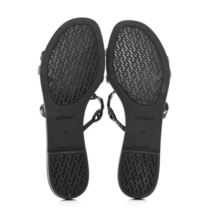 Hermes TPU Rivage Sandals 37 Black 5 of 9