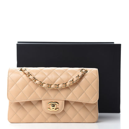 Chanel Caviar Quilted Small Double Flap Beige 11 of 11