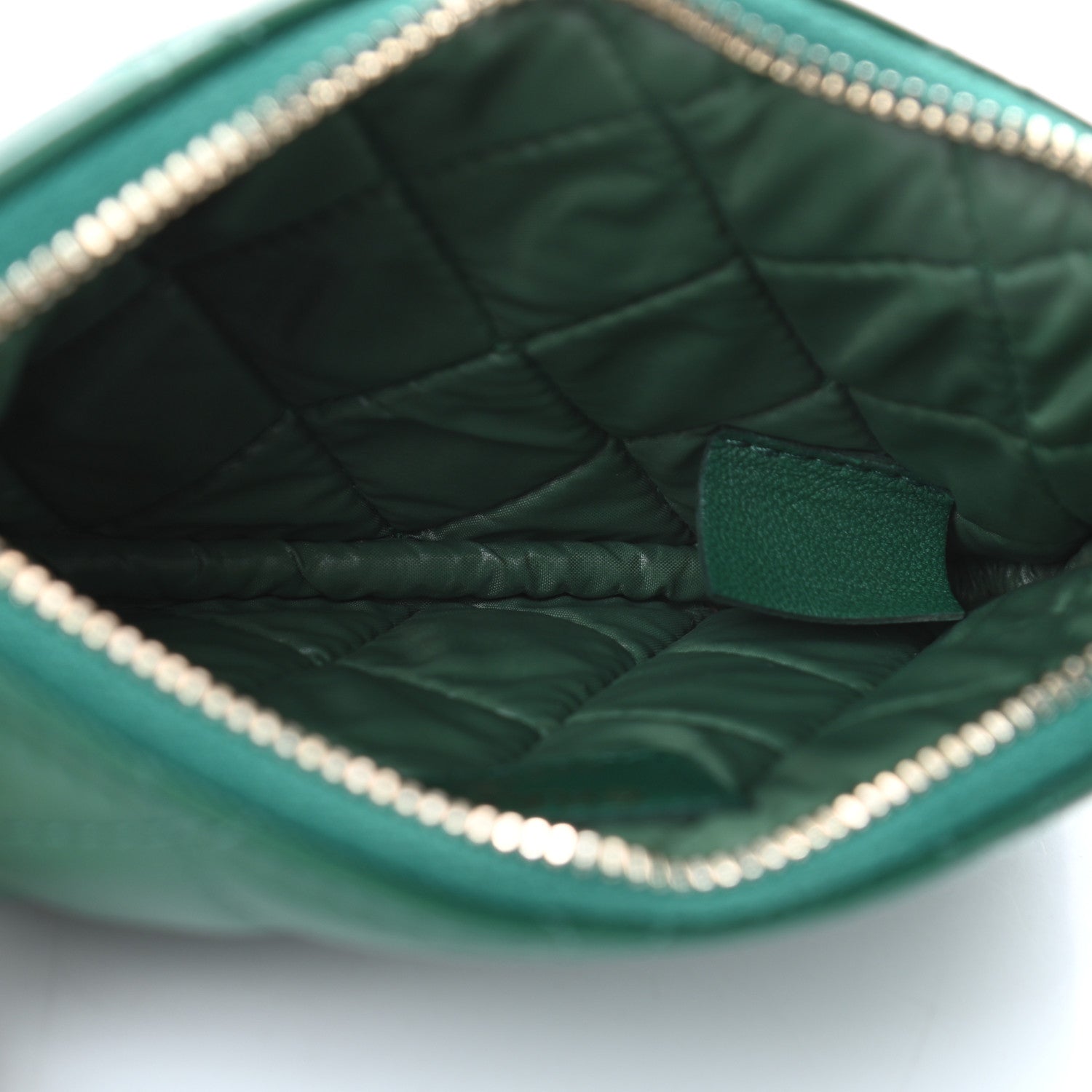 Chanel Lambskin Quilted Small Casino Cosmetic Case Green 5 of 7