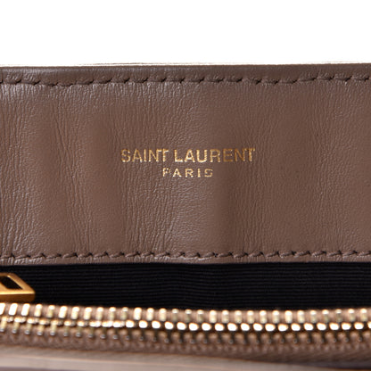 Saint Laurent Calfskin Y Quilted Monogram Small Loulou Chain Satchel Taupe 8 of 14