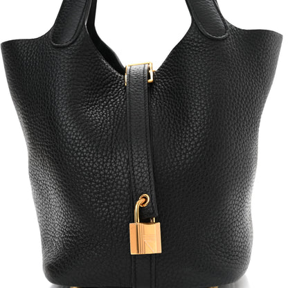 Hermes Taurillon Clemence Picotin Lock 18 PM Black 8 of 11